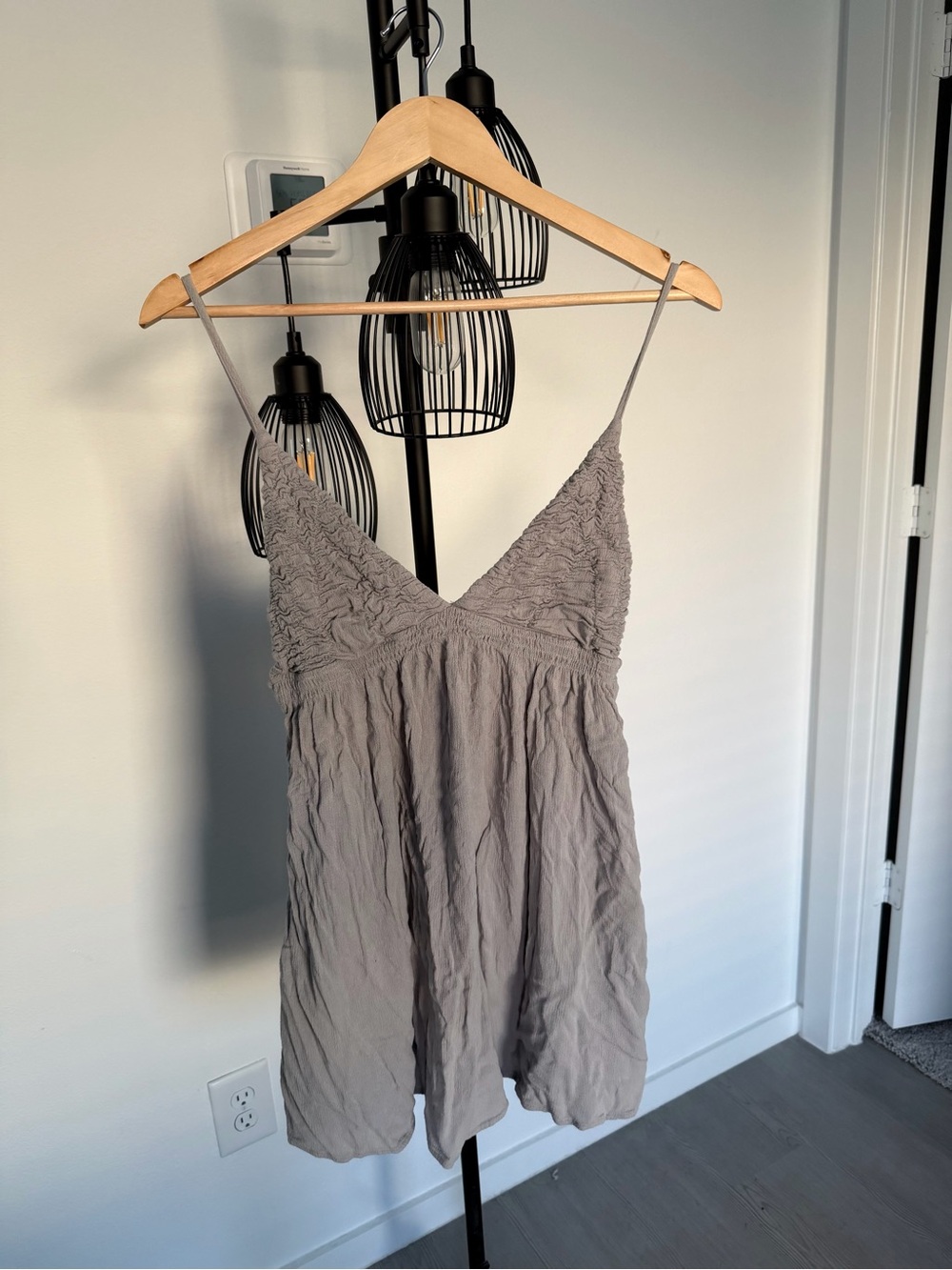 Storia Boutique Smocked Babydoll Mini Dress